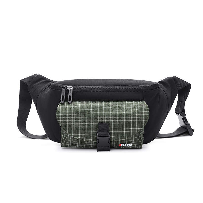 SEPTWOLVES Casual Fabric Fanny Pack Small Unisex Army Green