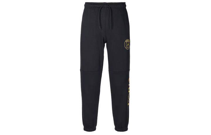 Jordan Jordan x PSG Brooklyn SS24 Paris Saint Germain, Letter Lace Up Casual Elastic Cuff Fleece Lined Knitted Sweatpants