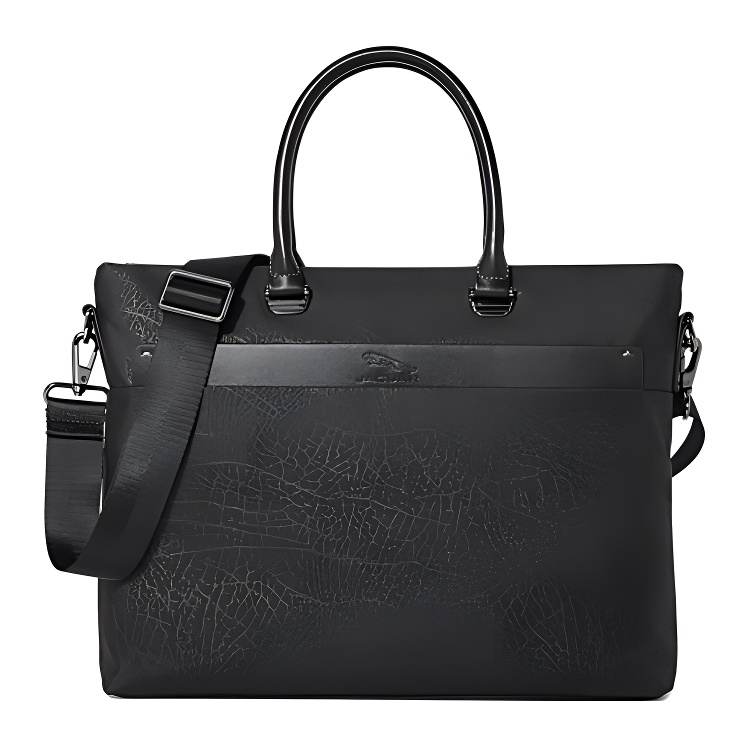 JAGUAR Synthetic Leather Portable Crossbody Bag, Shoulder Bag, Briefcase Medium Men's Black
