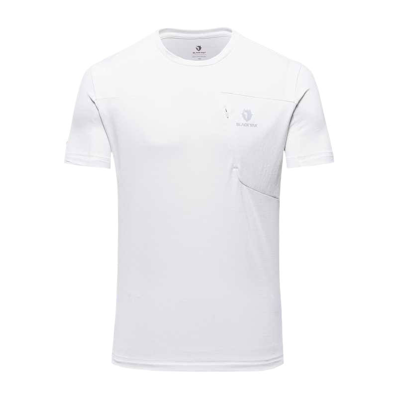 BLACK YAK DESIGNED BY MOUNTAINEERS T Shirts Men's Crew Neck Moderate Straight Fit