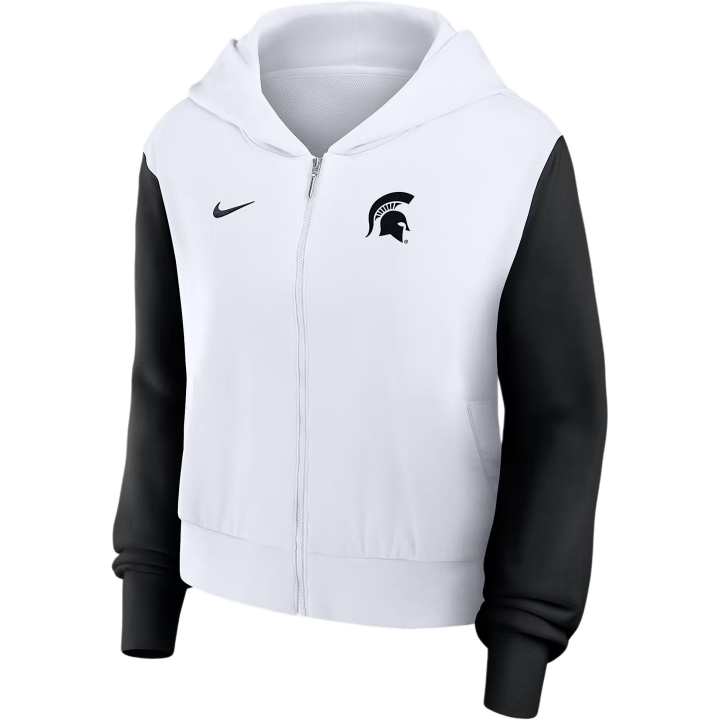 Nike Nike Michigan State Athletic Prep Colorblocked Script Women’s Nike College Full-Zip Hoodie