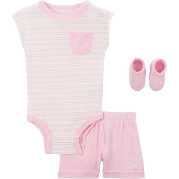 Jordan Jordan Stripes Sleeveless Crewneck Casual Sportswear Pink Infant And Toddler