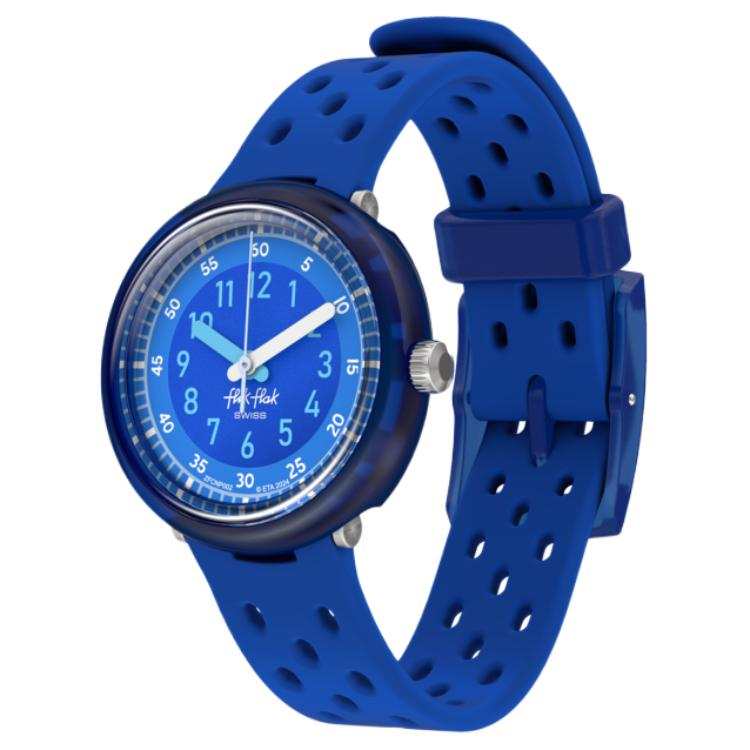 SWATCH FLIK FLAK BUBBLY HOURS Quartz Movement 30m Waterproof Women's Watch 31.85mm Blue Dial