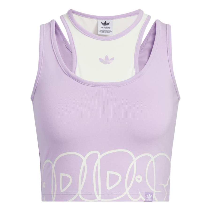 Adidas Originals CITY SKATETop TANK Sport Vests Women's Pink Purple/Pink White