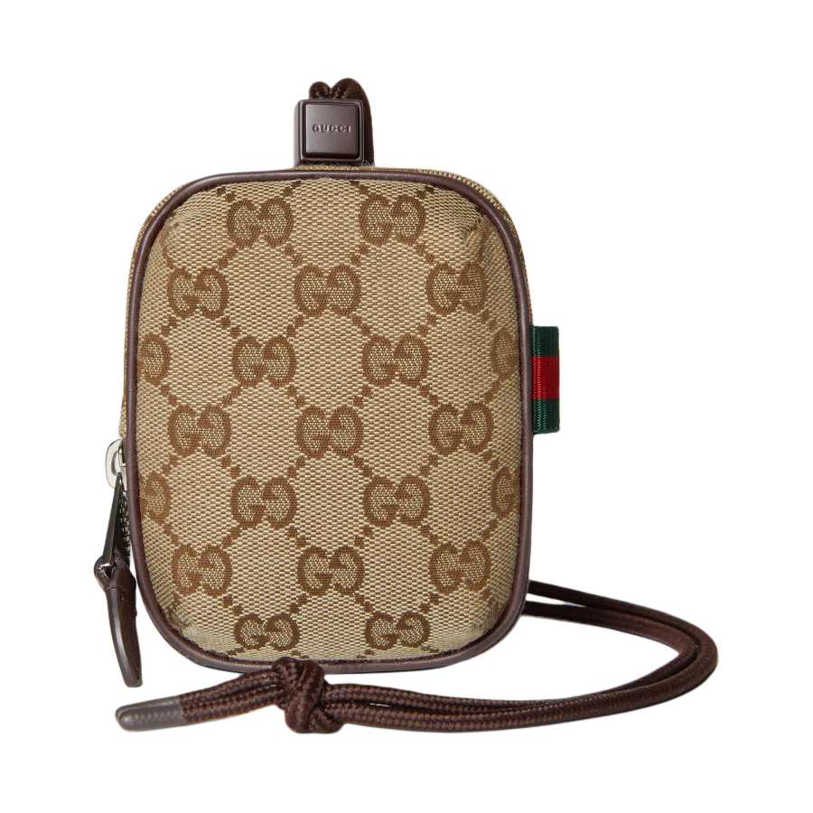 GUCCI GG Canvas Coin Purse Mini Men's Brown