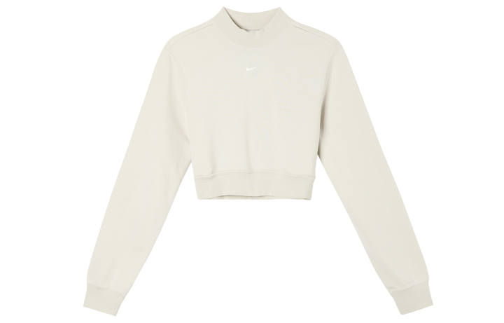 Nike Nike Crop Tops Women's Beige Half Turtleneck Moderate