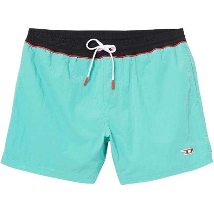 DIESEL Beach Shorts Men's Mint Green Moderate Straight Fit Pants