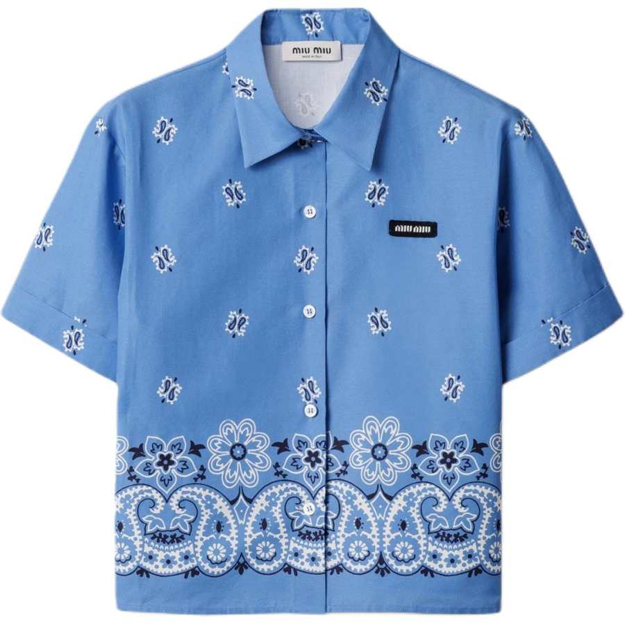 MIU MIU Miu Miu Pattern-Printed Short-Sleeved Shirt