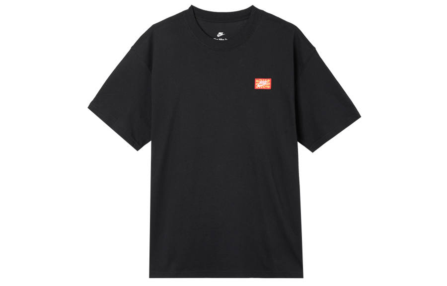 Nike Nike T Shirts Men's Black Crew Neck Moderate Straight Fit
