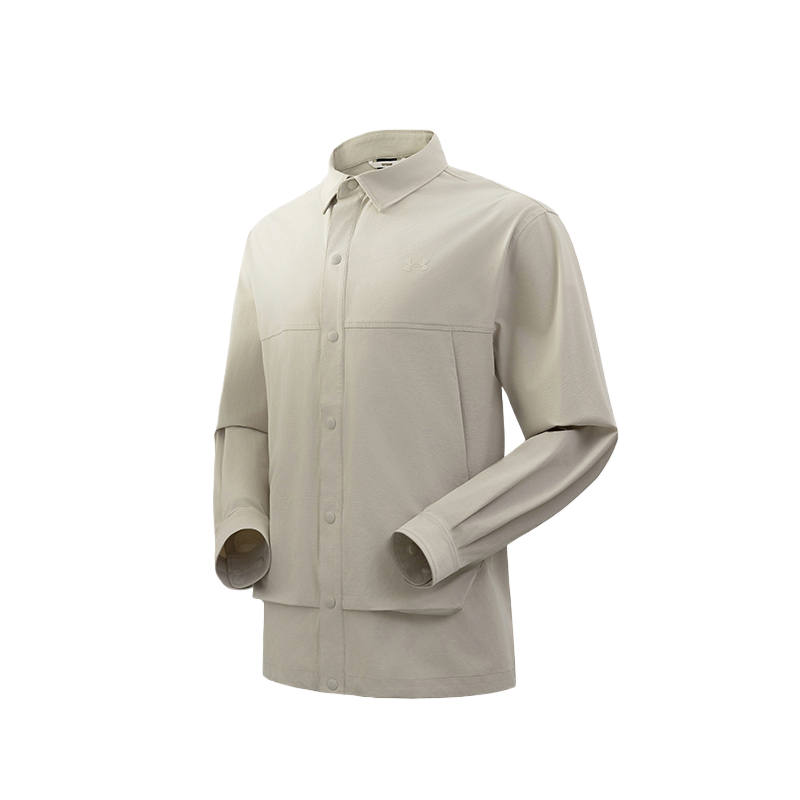 Under Armour Shirts Unisex Ecru Lapel Moderate Shirt