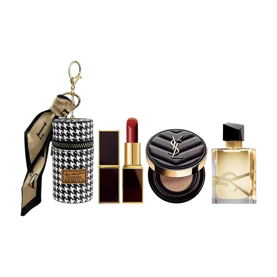 TOM FORD Black Tube Lipstick Sample Set, Flamboyant Enchantment Lip Balm Easy to Blend Long Lasting No Transfer
