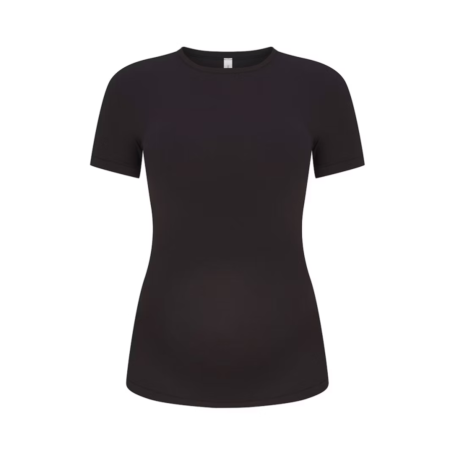 Skims Mother's Day Limited Collection T Shirts Women's Soot/Smoke Gray Crew Neck