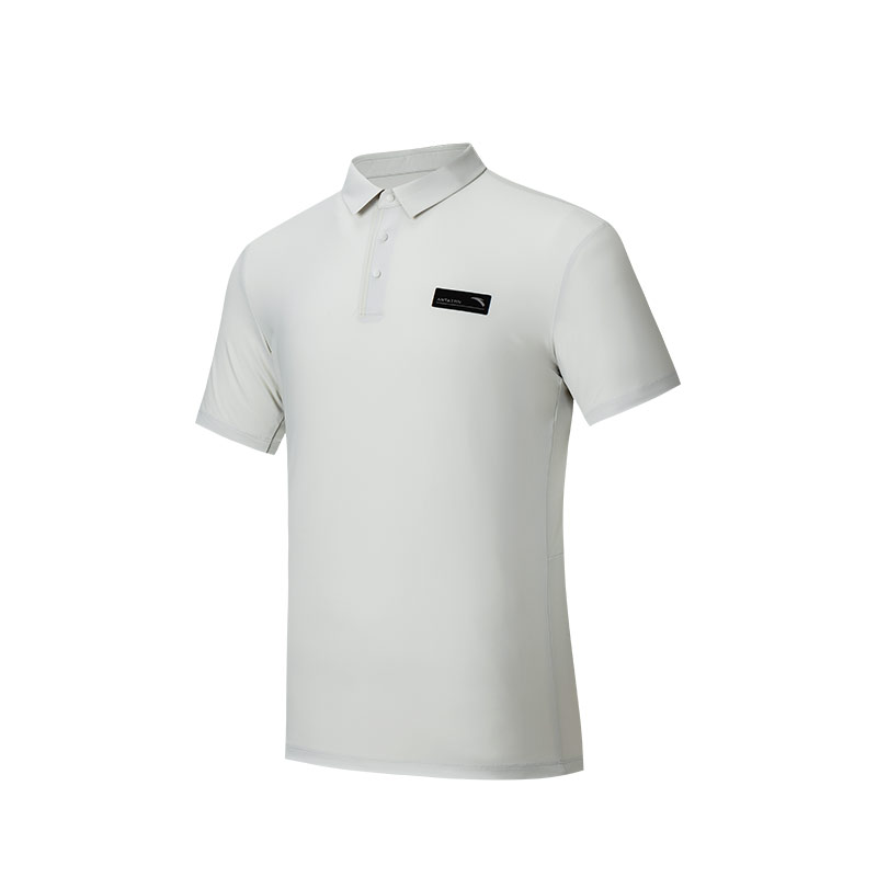Anta Variety Training Collection Polo Shirt Men's Light Sand Gray
