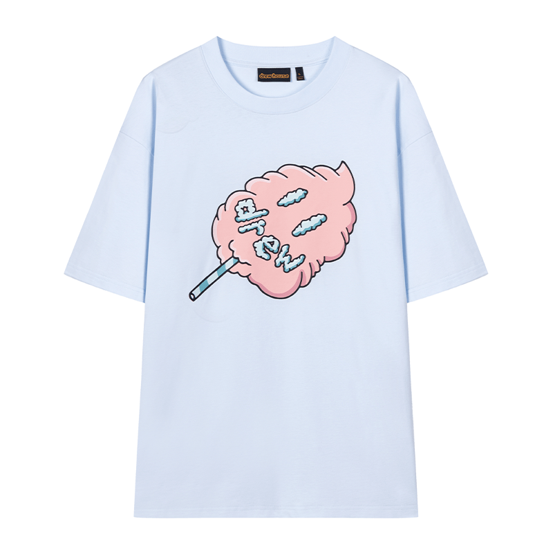 Drew house SS25 T Shirts Unisex Light Blue Crew Neck Moderate