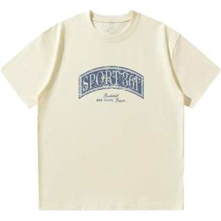 361° T Shirts Men's Apricot Crew Neck Moderate Straight Fit