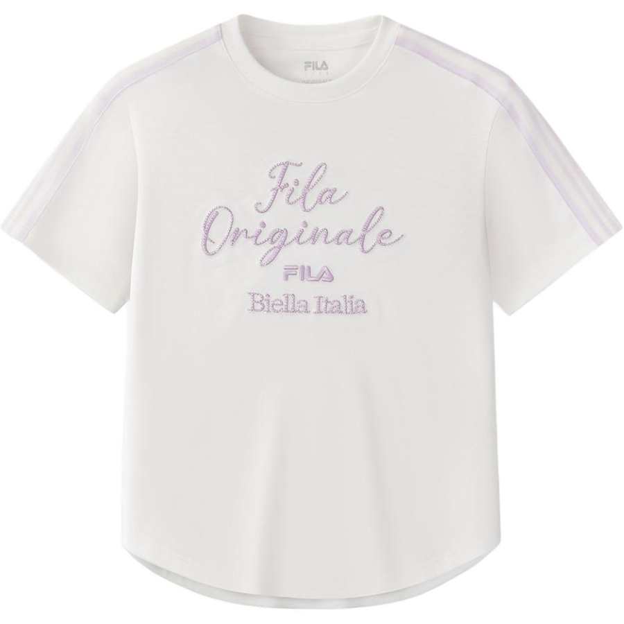 FILA KIDS T Shirt Cloud White Teenagers