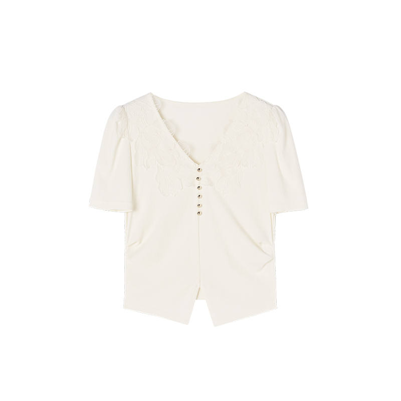 XIANGYING T Shirts Women's V Neck Thin