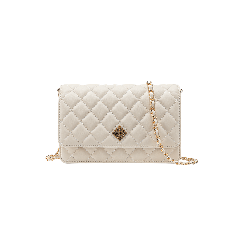 VANESSA HOGAN Cow Leather Crossbody Shoulder Bag Regular Women's White