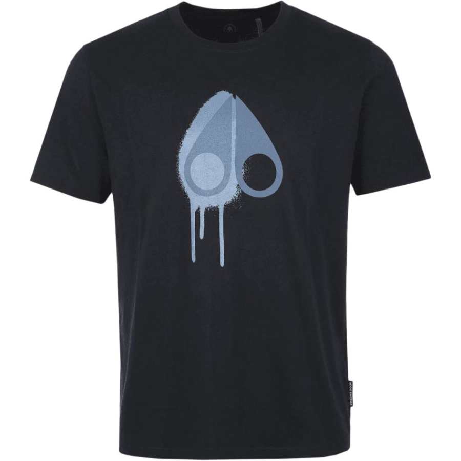 Moose Knuckles T Shirts Men's Navy Crew Neck Moderate