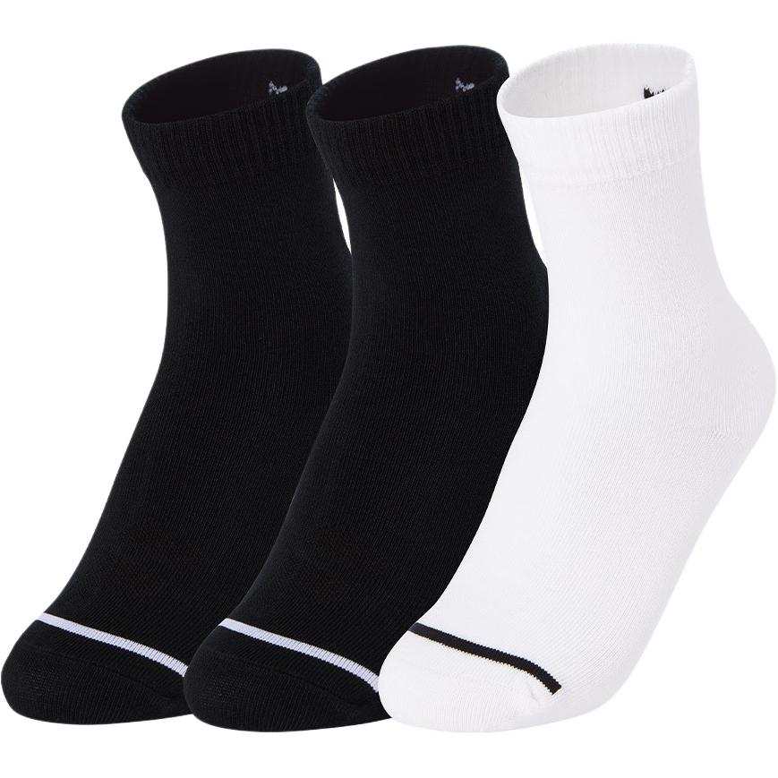 FILA KIDS Socks 3 Pack Standard White/Black Teenagers