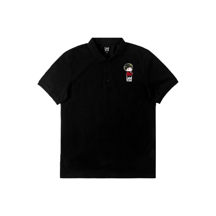 Lee Lee Polo Shirts Men's Black Lapel Moderate