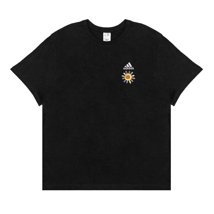 Adidas Adidas T Shirts Unisex Black Crew Neck Moderate Straight Fit