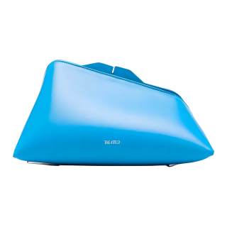 The Attico Cow Leather Clutch Women's Blue