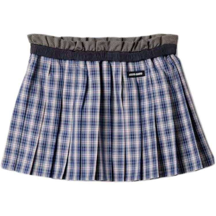 MIU MIU Casual Short Skirts Women's Bright Blue