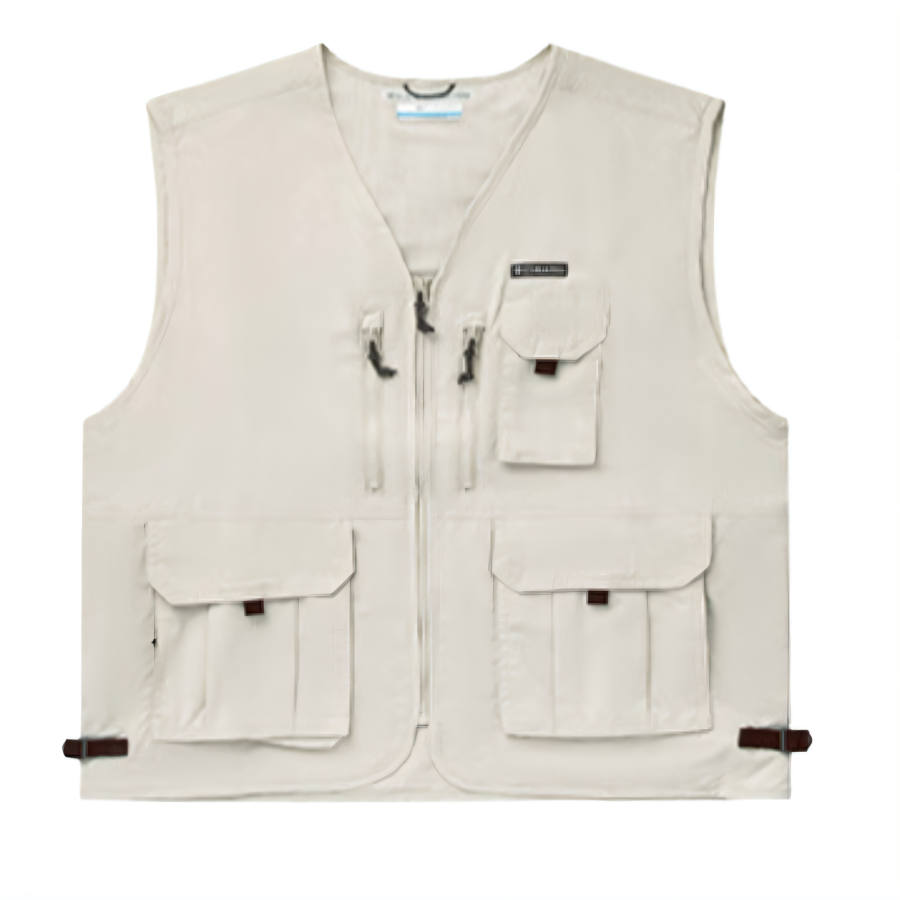 Columbia Vests Men's Beige V Neck Moderate