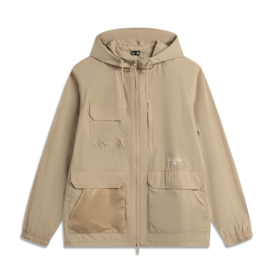 Li-Ning Li Ning Sports Life Collection Jackets & Coats Men's Coffee Khaki
