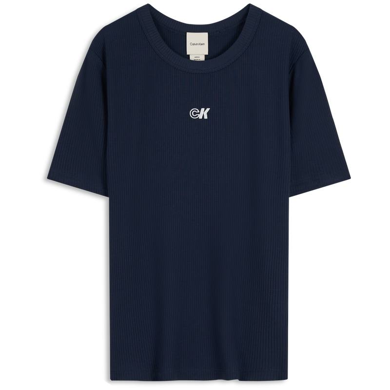 Calvin Klein ribbed logo-detail T-shirt