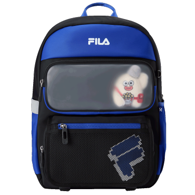 FILA KIDS Nylon Fabric Backpack Regular Kids' Pitch Black