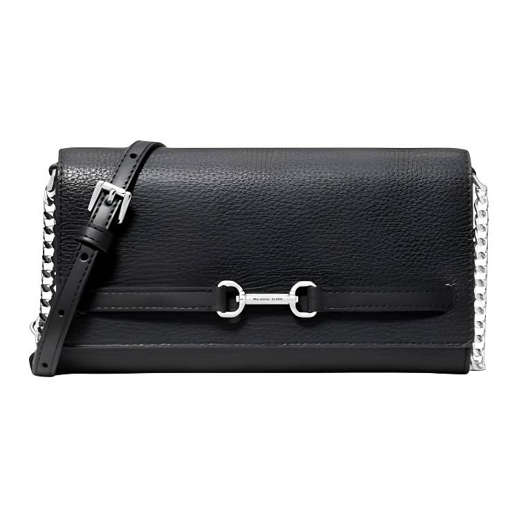 MICHAEL KORS Carson Cow Leather Shoulder Bag Large Women's Black