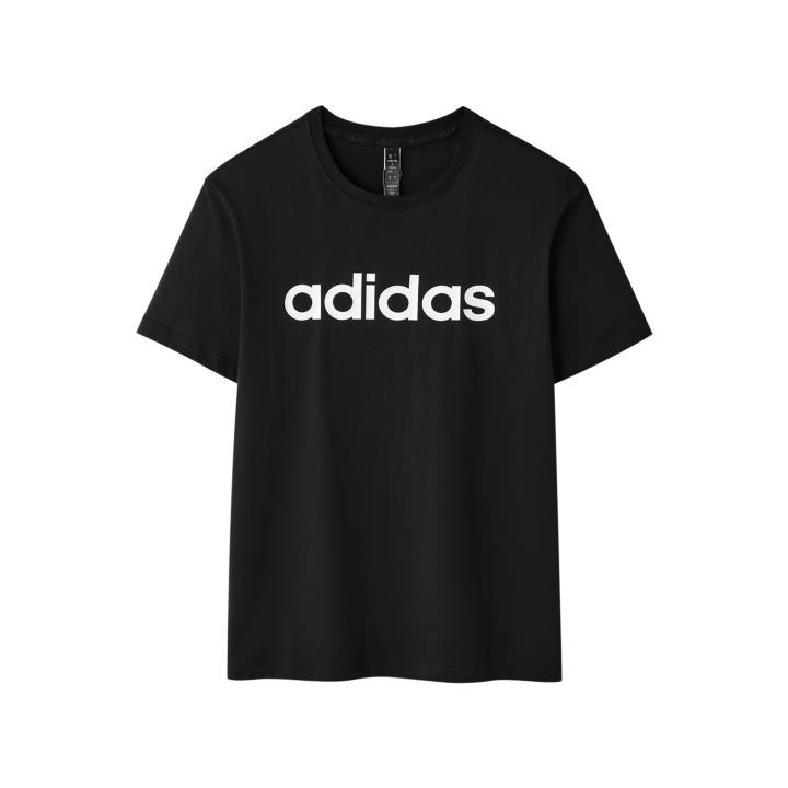 Adidas Adidas T Shirts Men's Black Crew Neck Moderate Straight Fit
