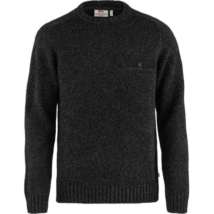 Fjallraven Sweaters Men's Black Crew Neck Moderate
