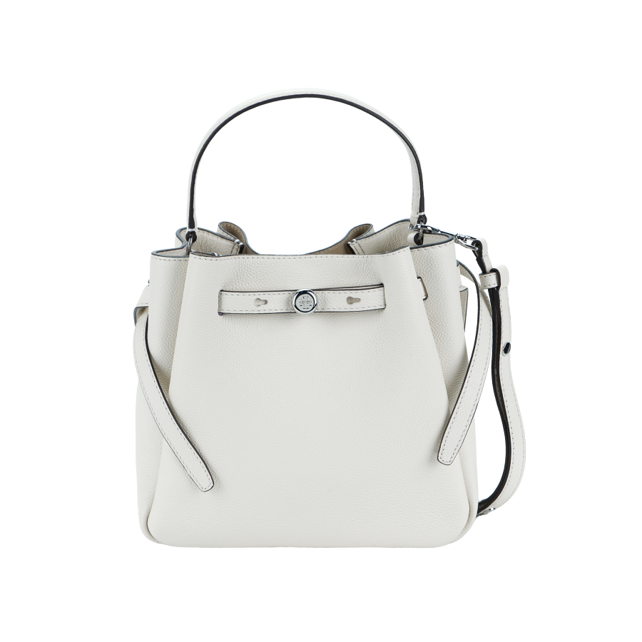 TORY BURCH Romy Bucket Litchi Grain Leather Bucket Bag, Shoulder Bag, Crossbody Bag, Handbag Small Women's