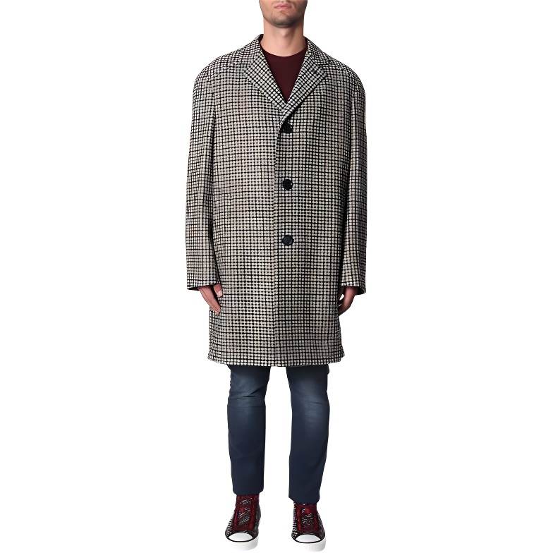 Lanvin Lanvin Coats Men's Gray Lapel Moderate