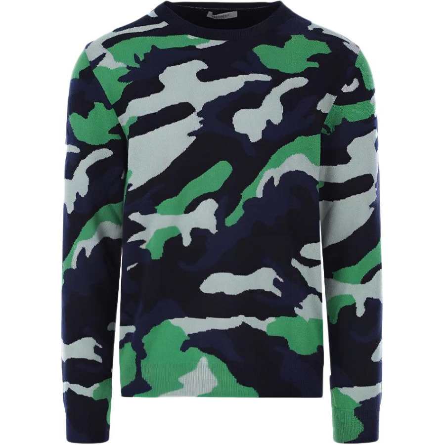 Valentino Sweaters Men's Green Crew Neck Moderate Other