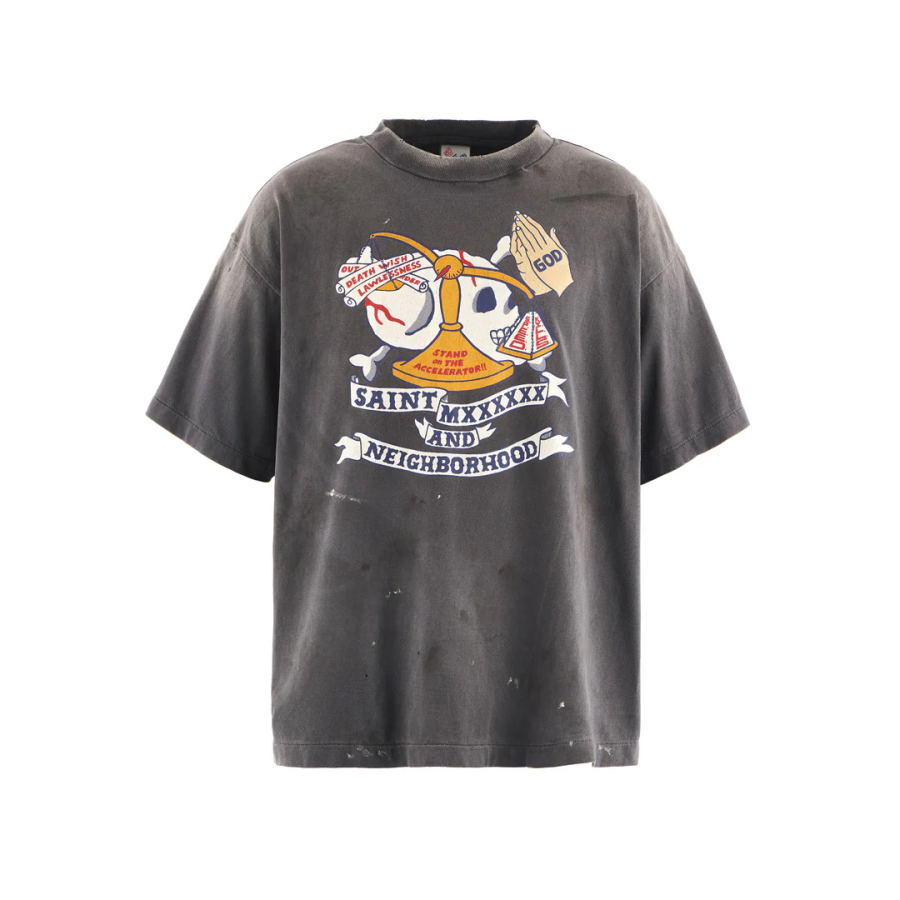 Saint Mxxxxxx X Neighborhood Pray Sthd Short Sleeve T-Shirt