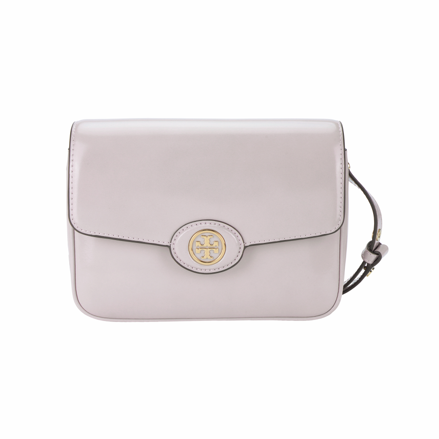 TORY BURCH Robinson Patent Leather Crossbody Bag, Shoulder Bag Regular Women's Cherry Pink