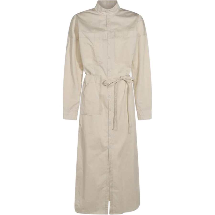 Lemaire Long Sleeved Belted Maxi Shirt Dress
