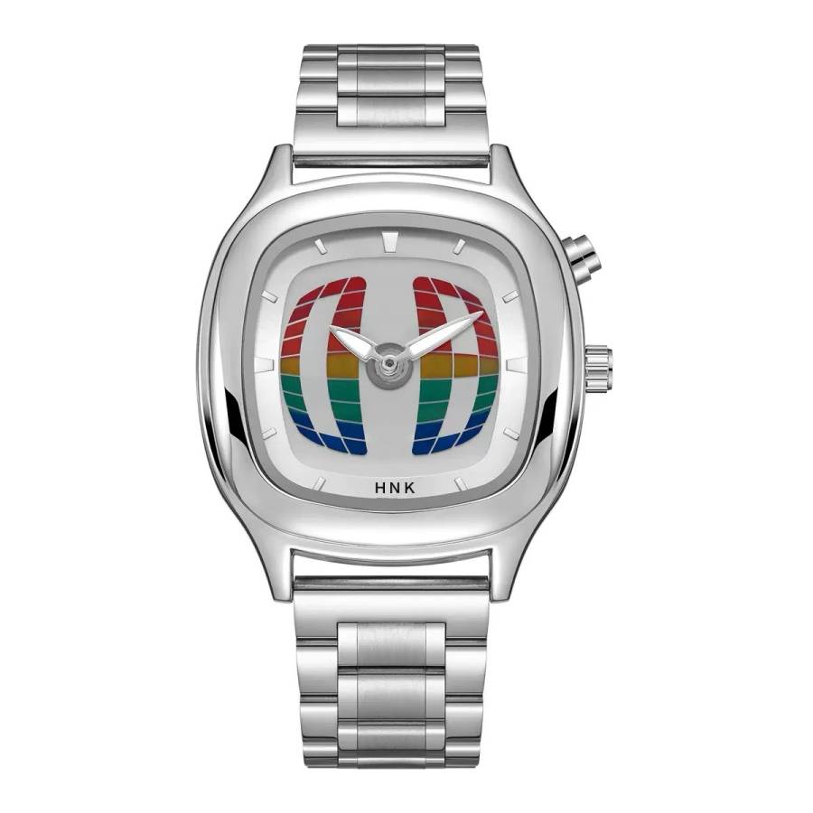 HNK Electronic+Quartz Movement Watch Unisex White Dial