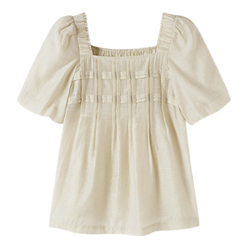 XIANGYING Shirt Women's Light Yellow