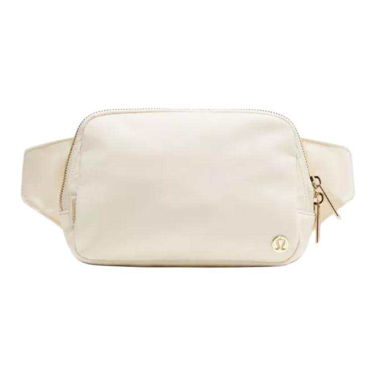 Lululemon Everywhere Nylon Sling Bag, Fanny Pack Large Women's Light Ivory & Gold