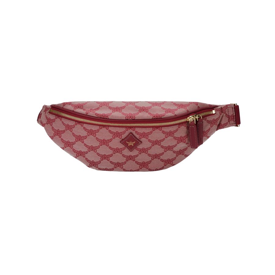 MCM MCM Leather Fanny Pack Unisex Red