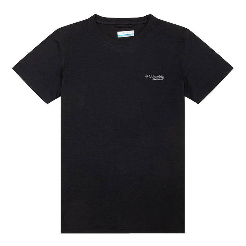 Columbia T Shirts Women's Black Crew Neck Moderate Straight Fit