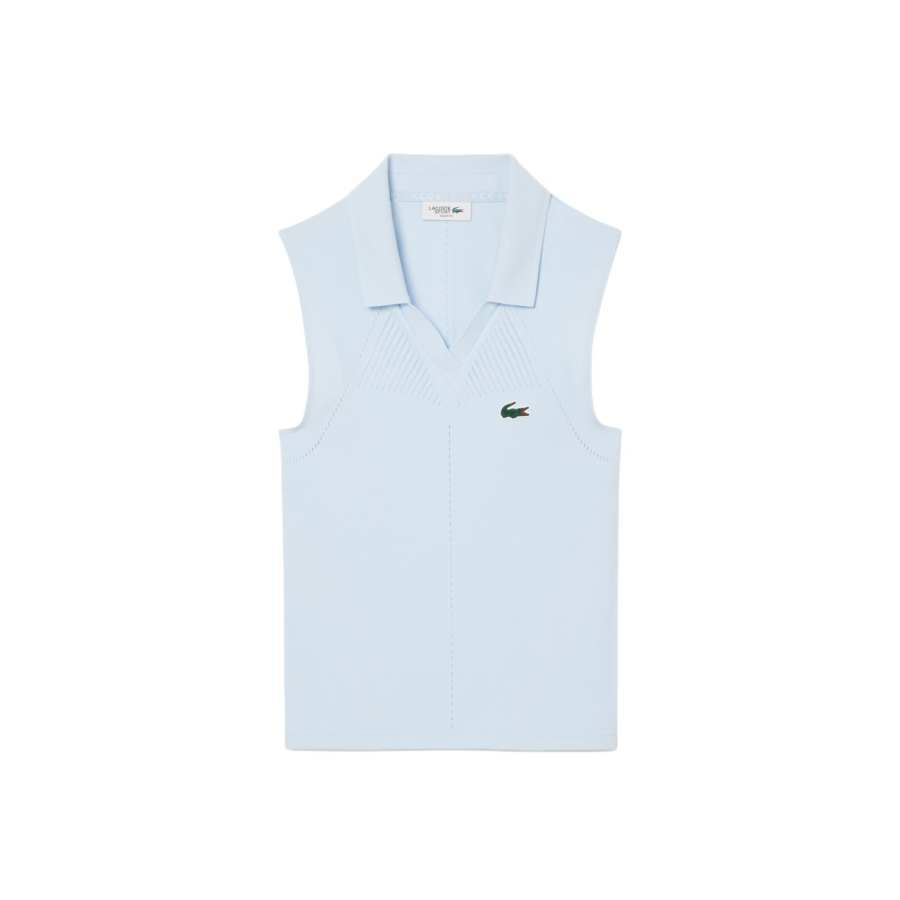LACOSTE Lacoste sleeveless knitted polo top