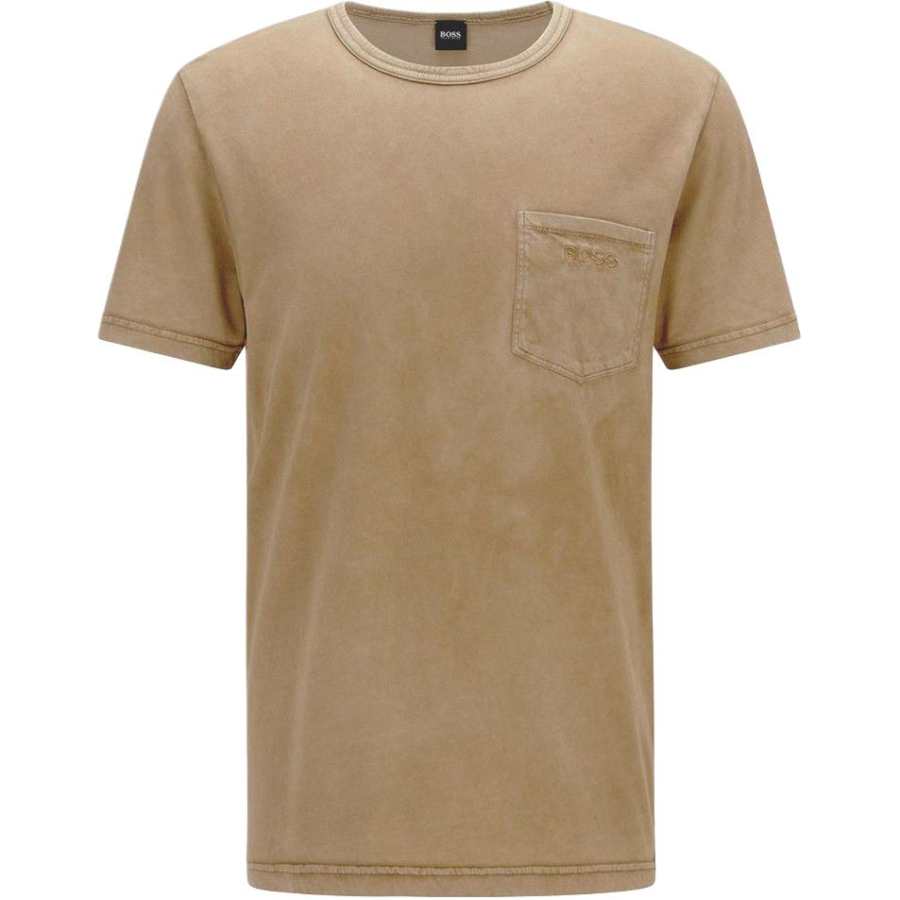 HUGO BOSS T Shirts Men's Coffee Crew Neck