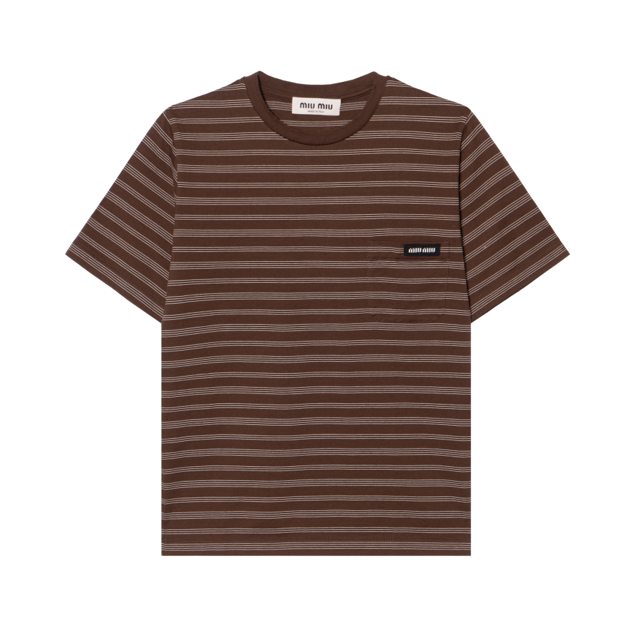 MIU MIU FW24 T Shirt Women's Cocoa Brown