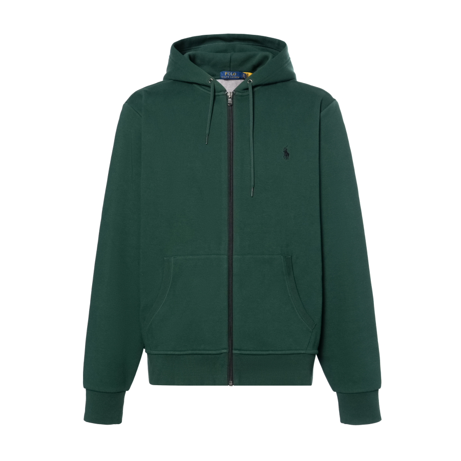 Polo Ralph Lauren FW23 Solid Color Pony Logo Embroidery Fleece Lined Hood Sweatshirt Men's Dark Green